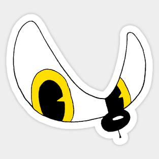 Cartoon Eyes Yellow OG Sticker